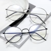 Sporty, individualistic, retro full-frame metal transparent full-frame alloy gold flat glasses available for prescription details Picture